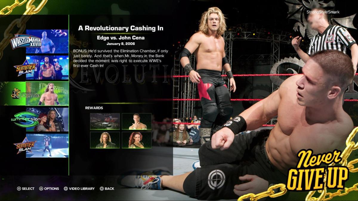 WWE 2K23 Cena vs. Edge.