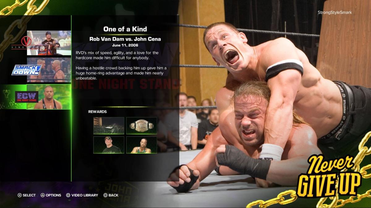 WWE 2K23 Cena vs. Van Dam.