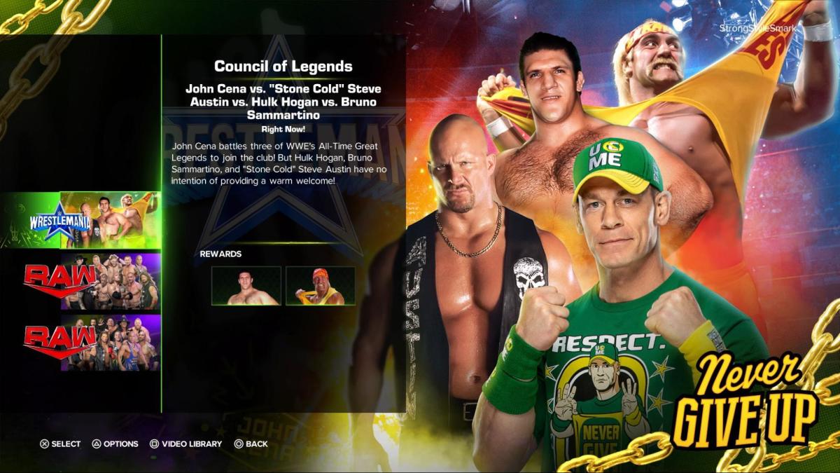 WWE 2K23 Cena vs. Legends.
