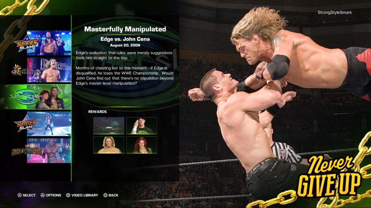 WWE 2K23 Cena vs. Edge.