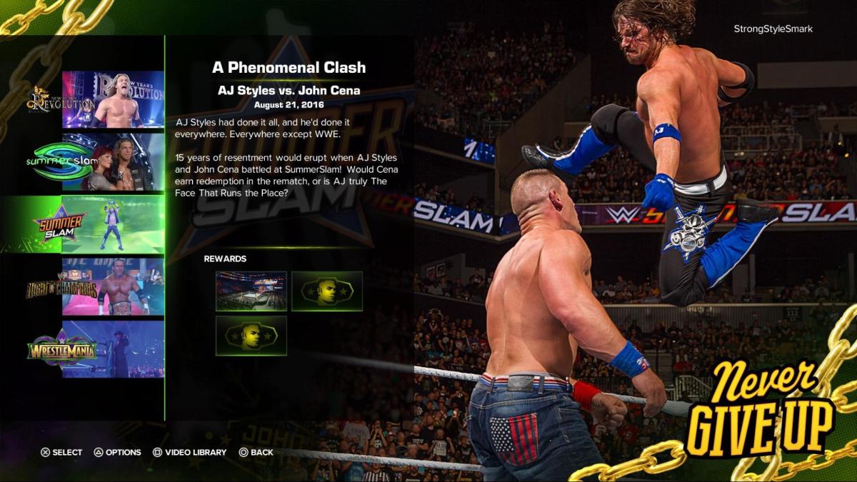 WWE 2K23 Cena vs. Styles.