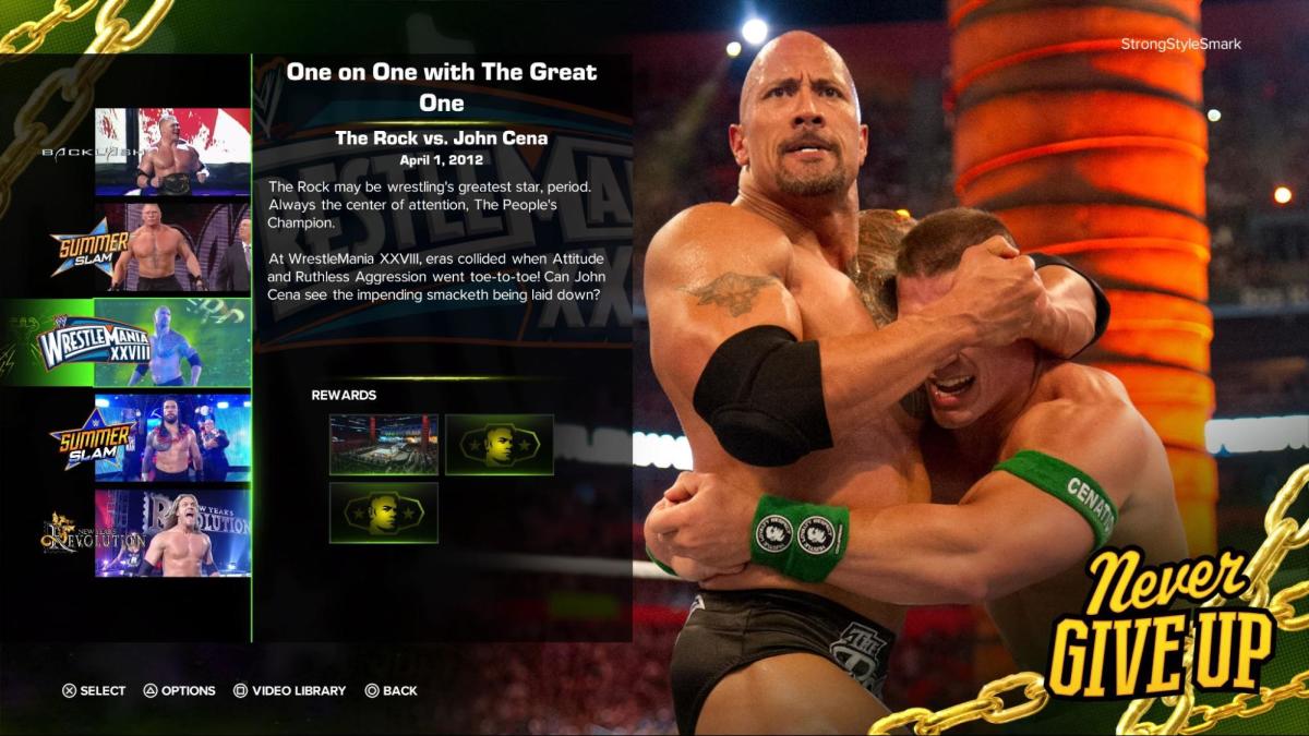 WWE 2K23 Cena vs. Rock.
