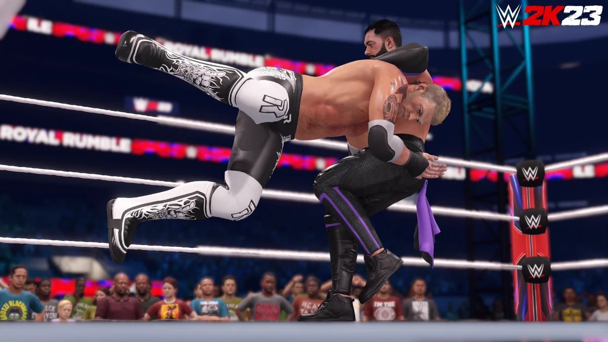 WWE 2K23 fight in the ring.