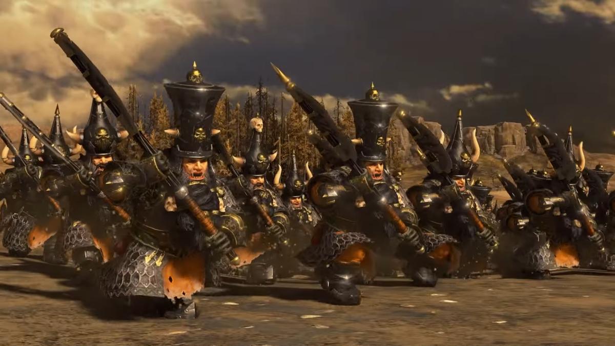 Total War Warhammer 3 Chaos Dwarf Warriors.