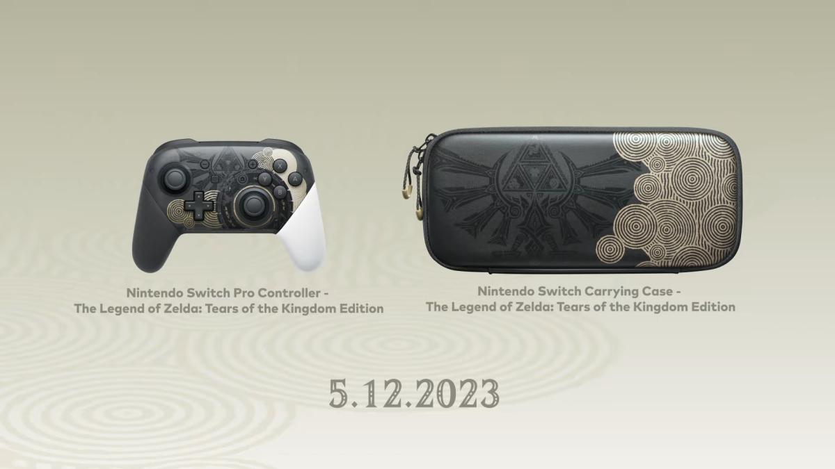 Nintendo Switch Controller and Bag Zelda-themed.