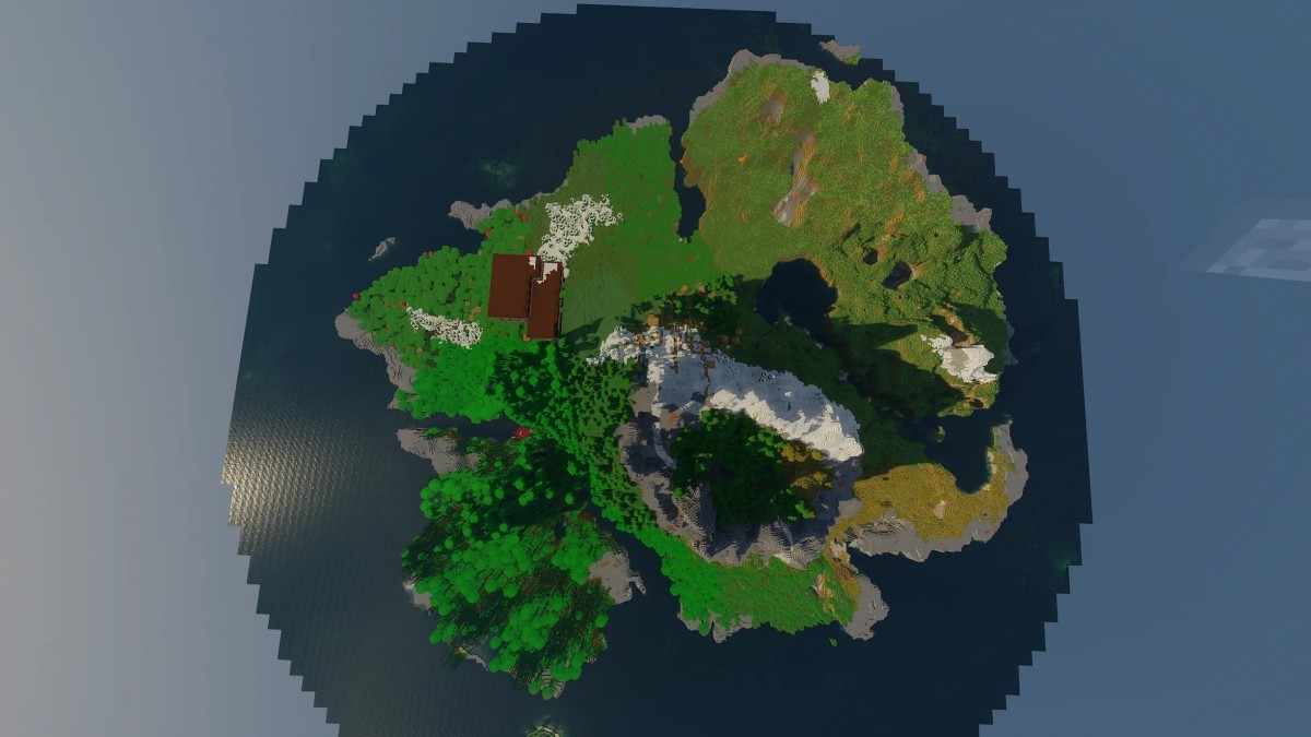 Minecraft island that looks like the Fortnite island