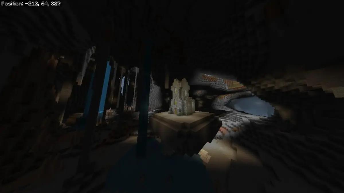 Minecraft Church in a massive cave