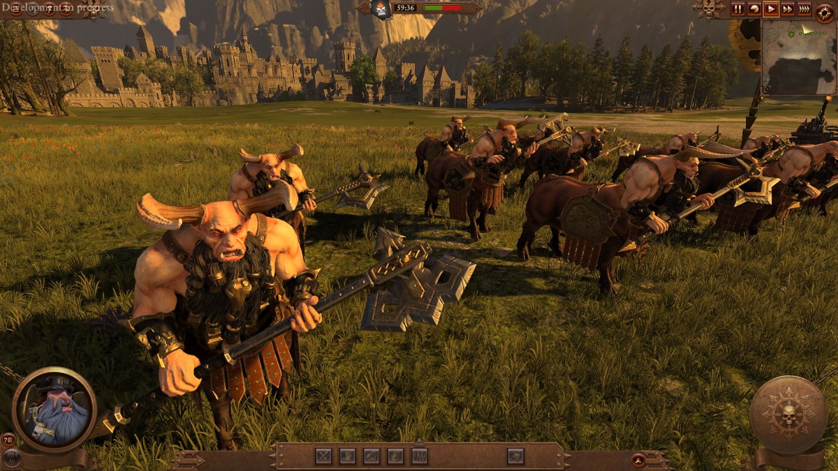 Total War: Warhammer 3 Chaos Dwarfs Bull Centaur Renders.