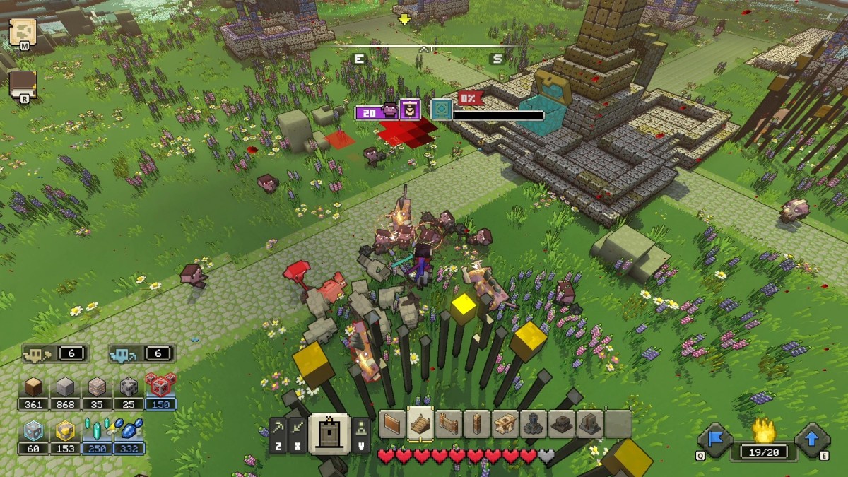 Minecraft Legends defending a village