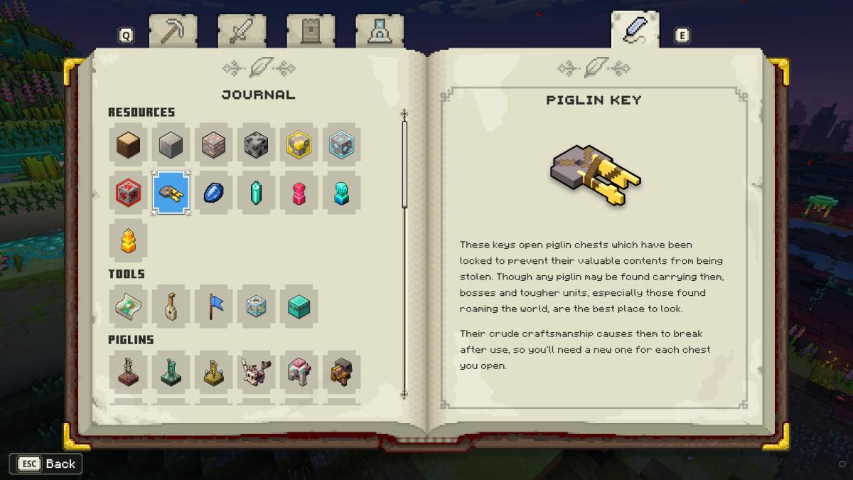 Minecraft Legends Piglin Key