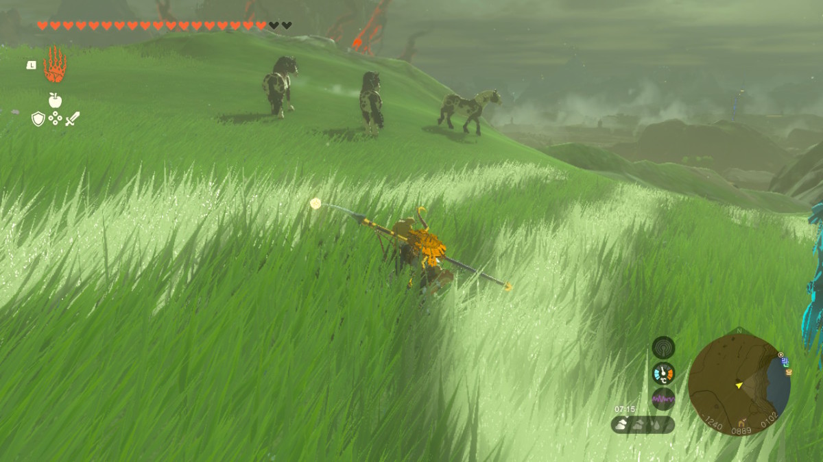 Sneak up on a horse in the wild, jump on it, and try not to fall while taming it.