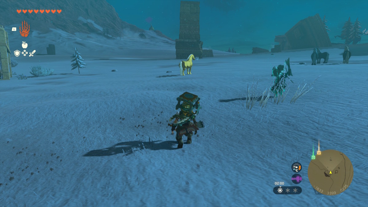 Zelda TOTK sneaking up on Zelda's Golden Horse