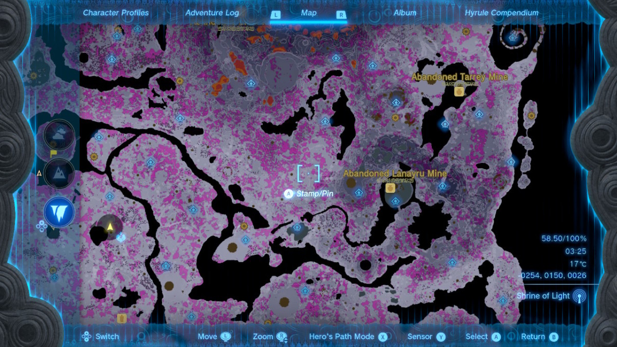 TotK, Depths (Underground) Map - All Lightroot Locations