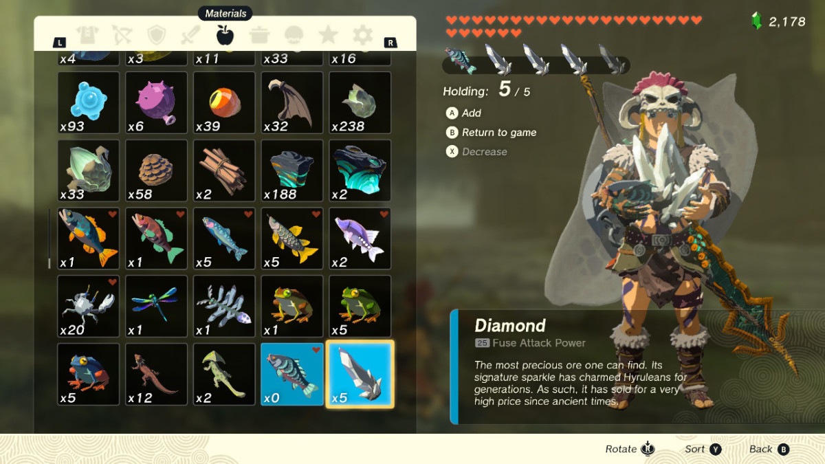 Zelda TOTK dupe glitch holding items
