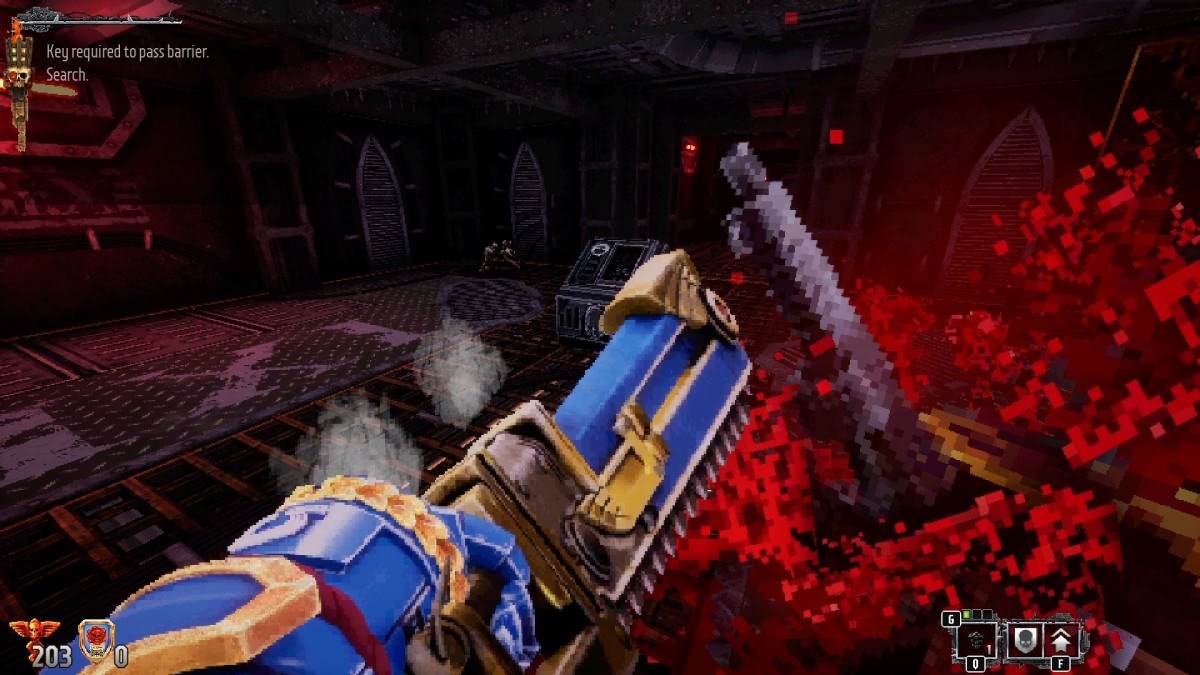Warhammer Boltgun using the chainsaw