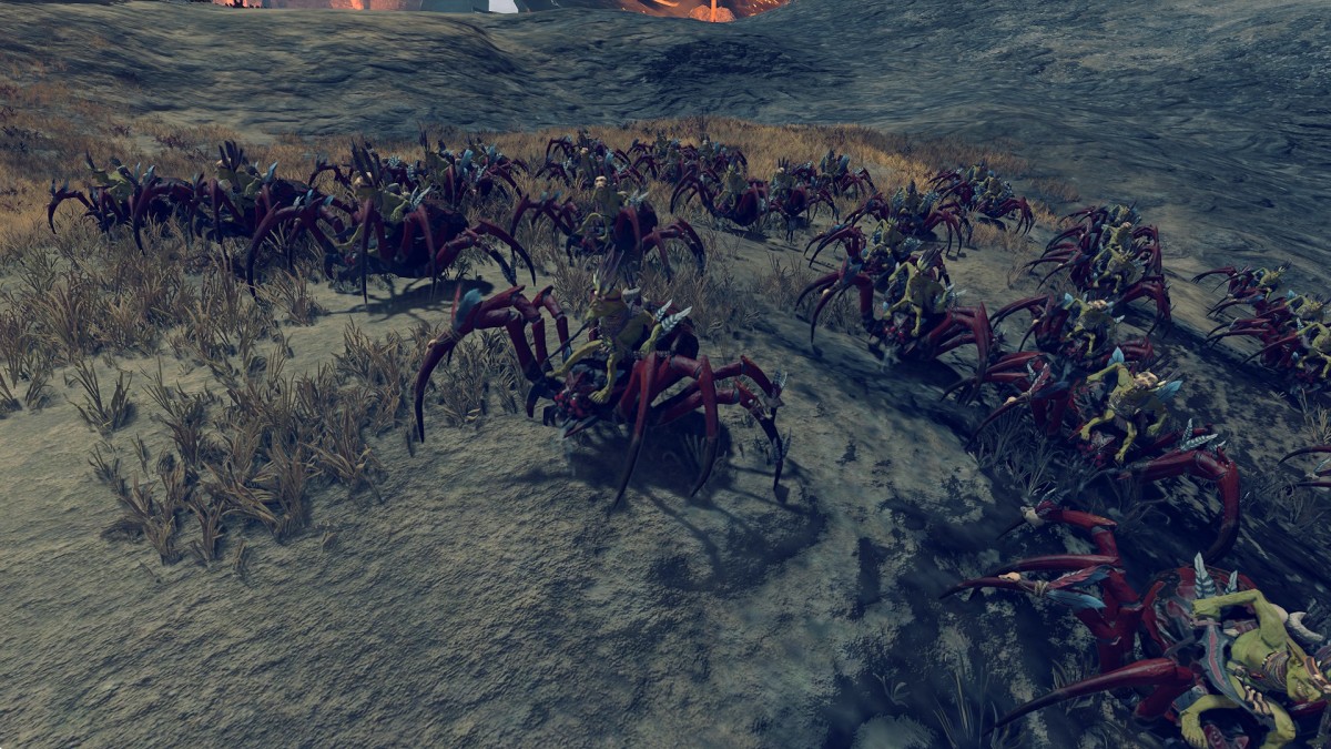 Total War: Warhammer 3 Forest Goblin Spider Riders.