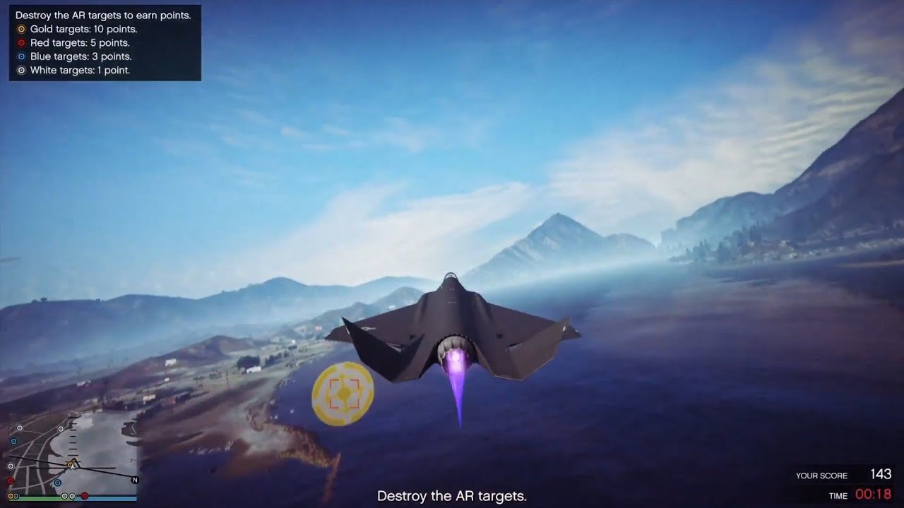 GTA Online On Parade destroyin targets in an F-160