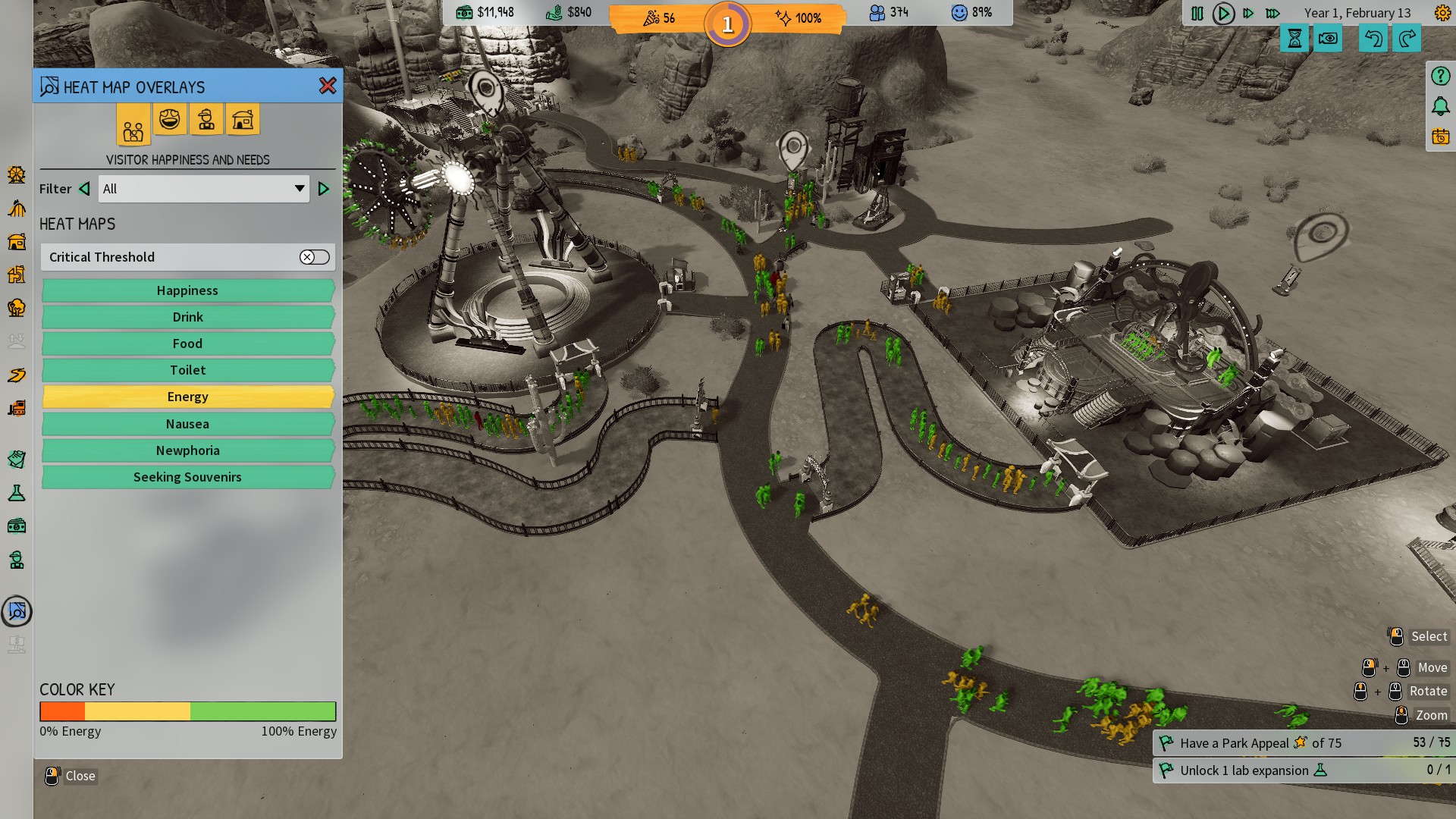 Park Beyond heat map screenshot.
