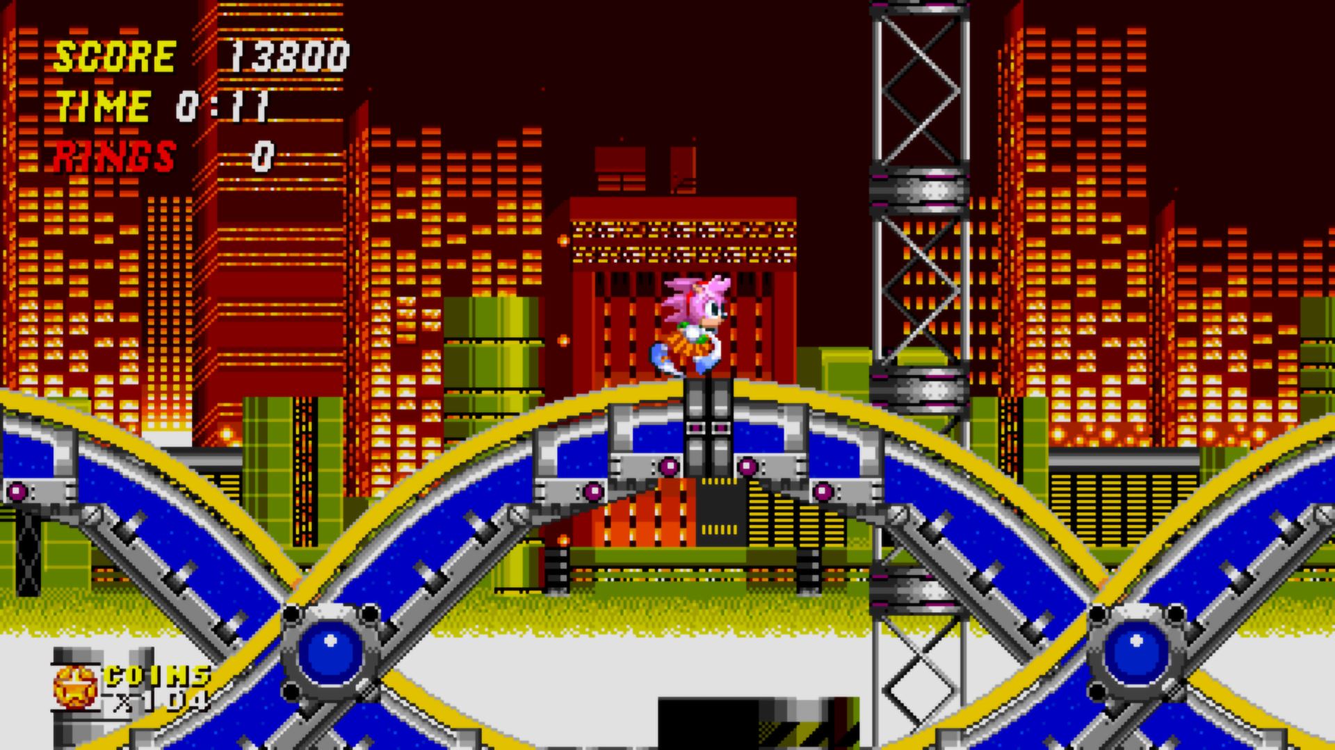 Sonic 2 Amy Rose Chemical Plant Zone - Sonic Origins Plus