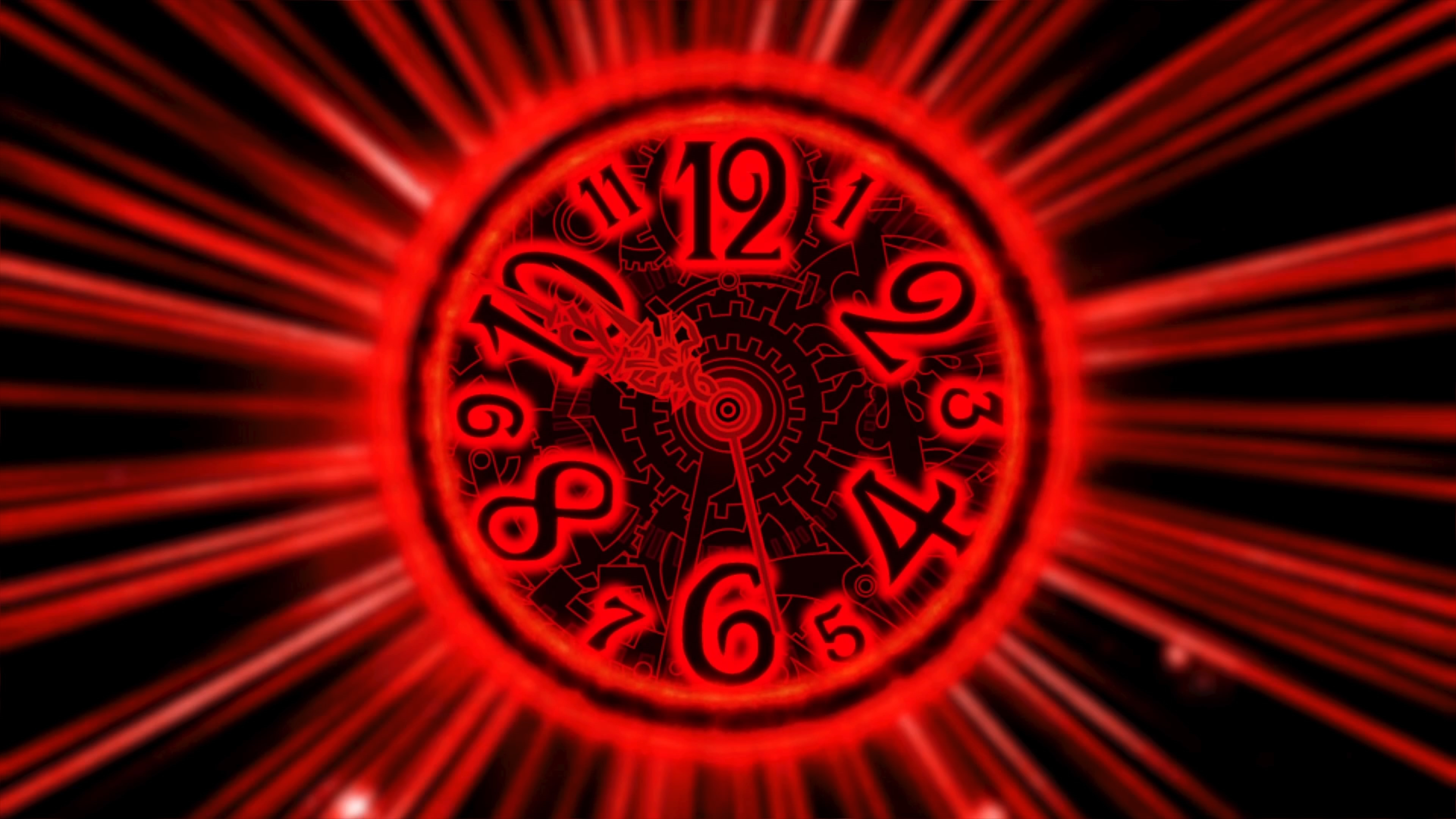 Ghost Trick review: A large red analogue clock dominates the screen, with numbers of varying size outlined in black