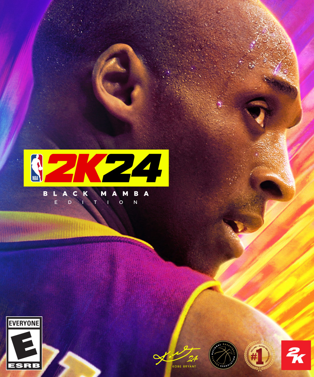 NBA 2K24 Black Mamba Edition cover art showing a close-up of Kobe Bryant's face.