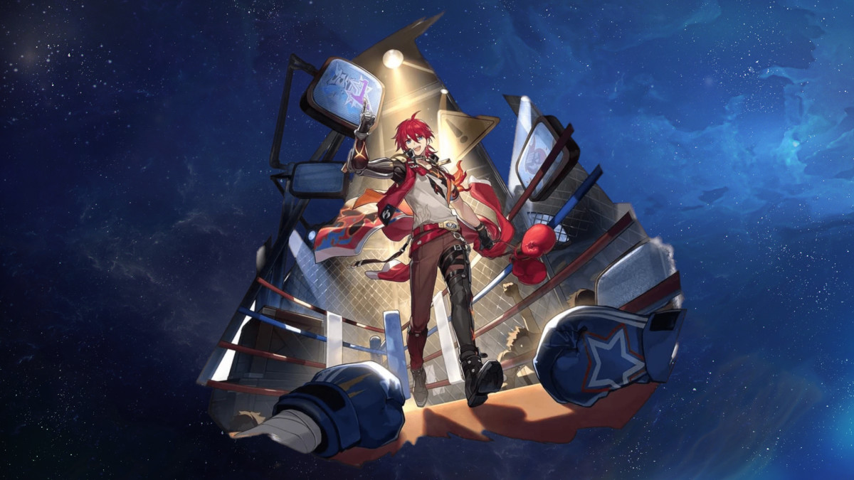Honkai: Star Rail Luka artwork on space background.
