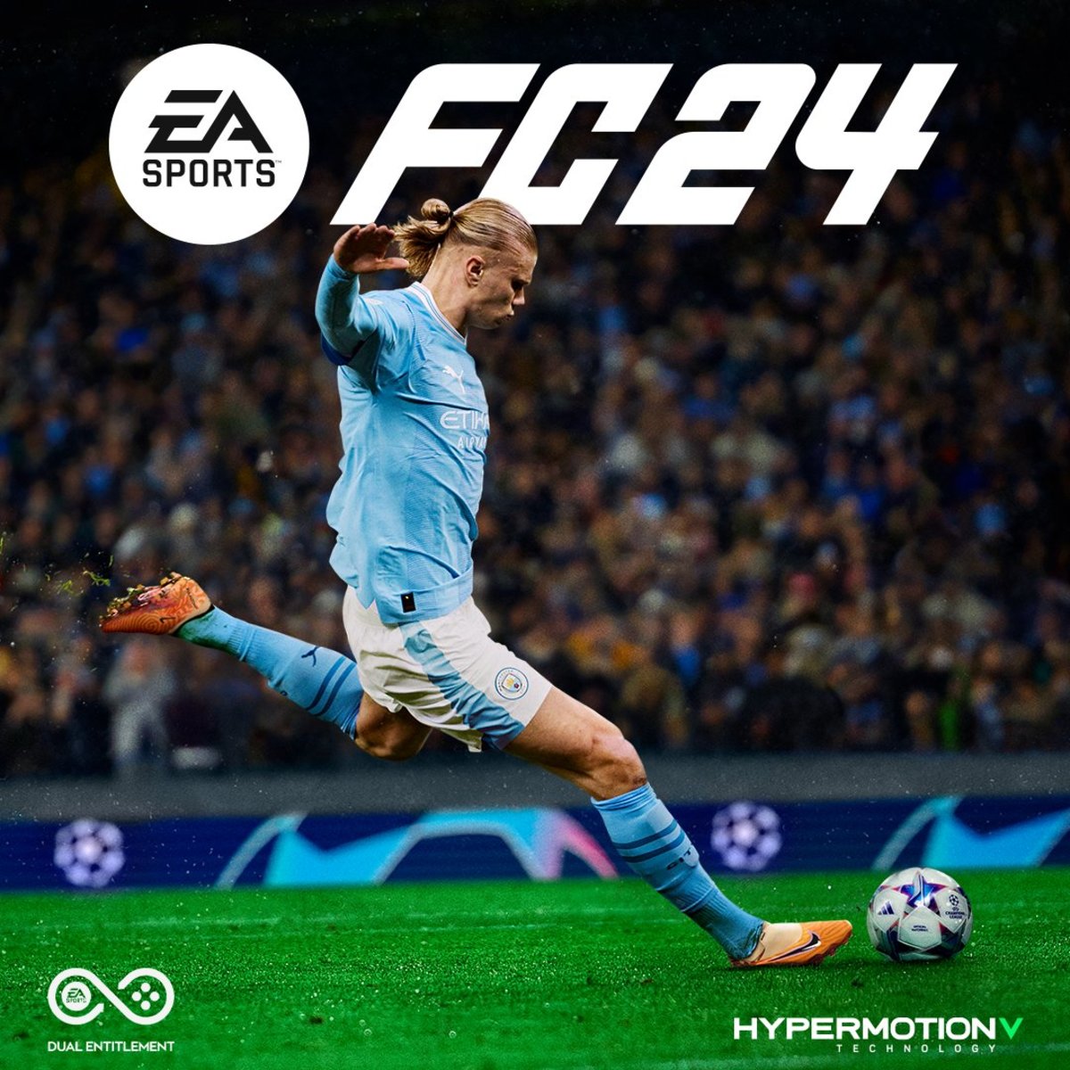 EA Sports FC 24 Standard Edition cover with Erling Haaland.
