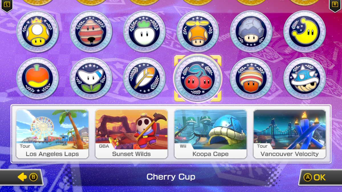 Cherry Cup, Mario Kart 8 Deluxe select screen