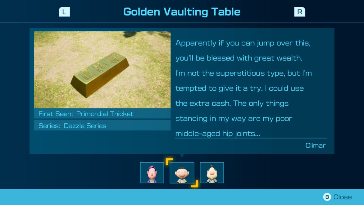 The Gold Bar is called the Golden Vaulting Table in the index.