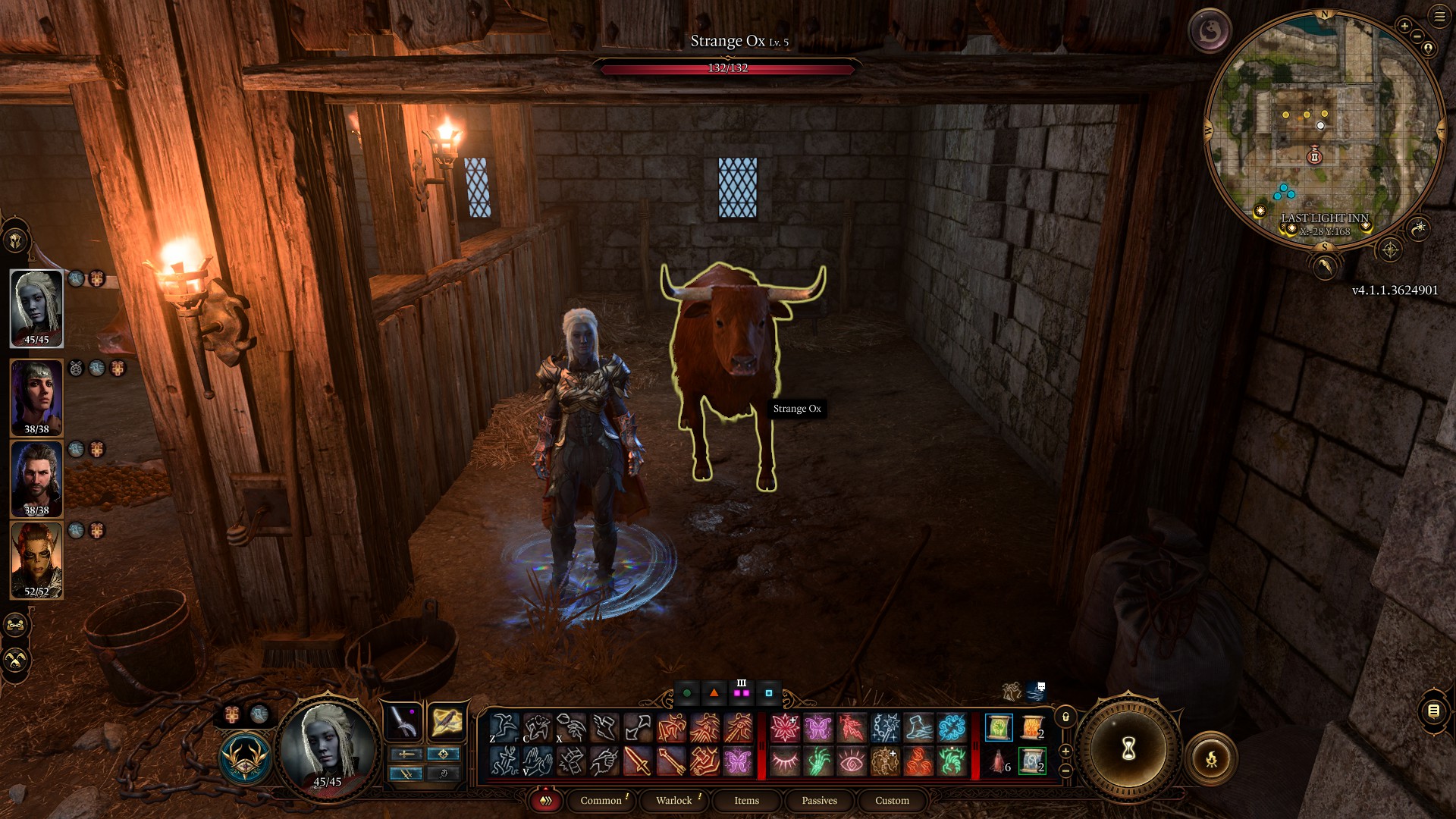 Baldur's Gate 3 Strange Ox as Last Light Inn.