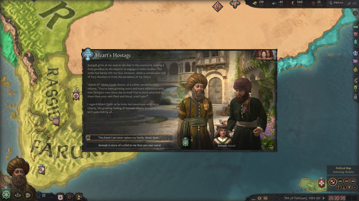 Crusader Kings 3 Wards and Wardens event about a hostage.