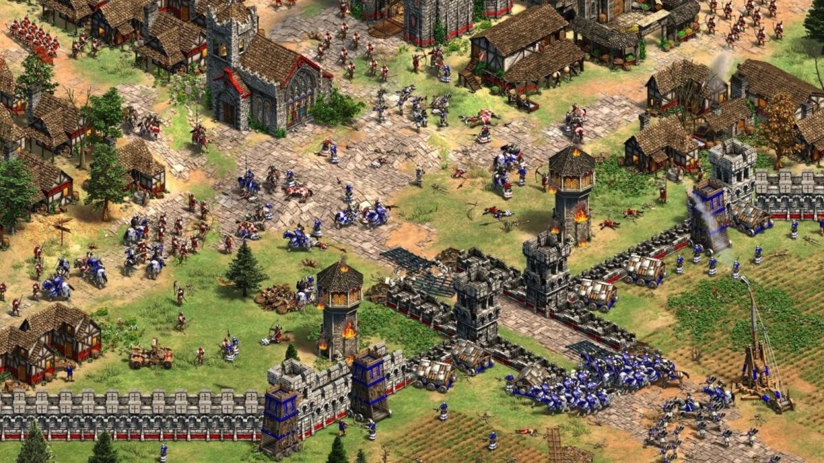 Age of Empires 2 invading a city