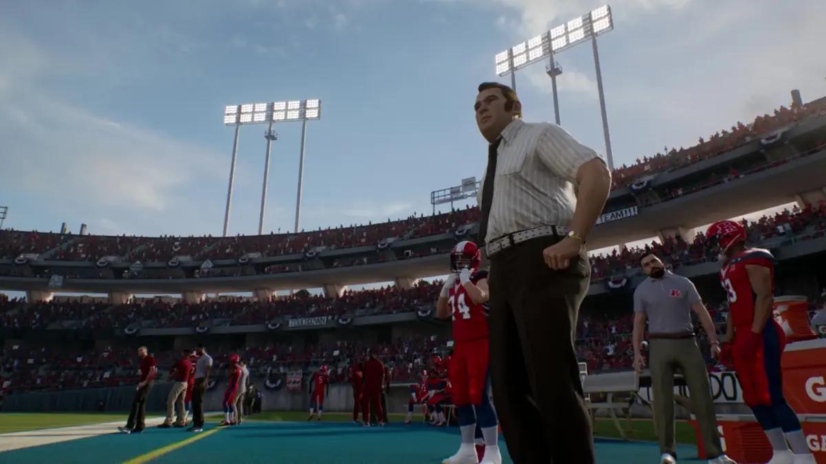 A coach stands on the sidelines in Madden 23.