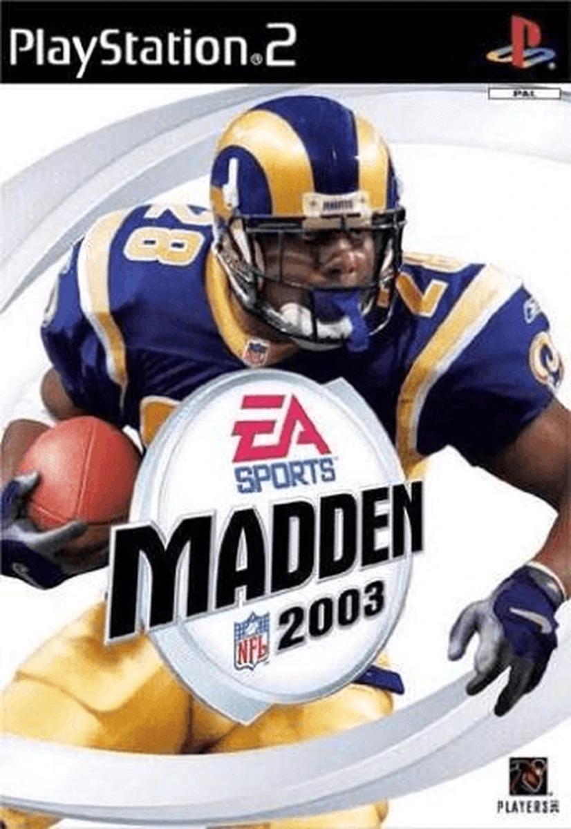 Marshall Faulk goes beast mode on the cover of Madden 2003.
