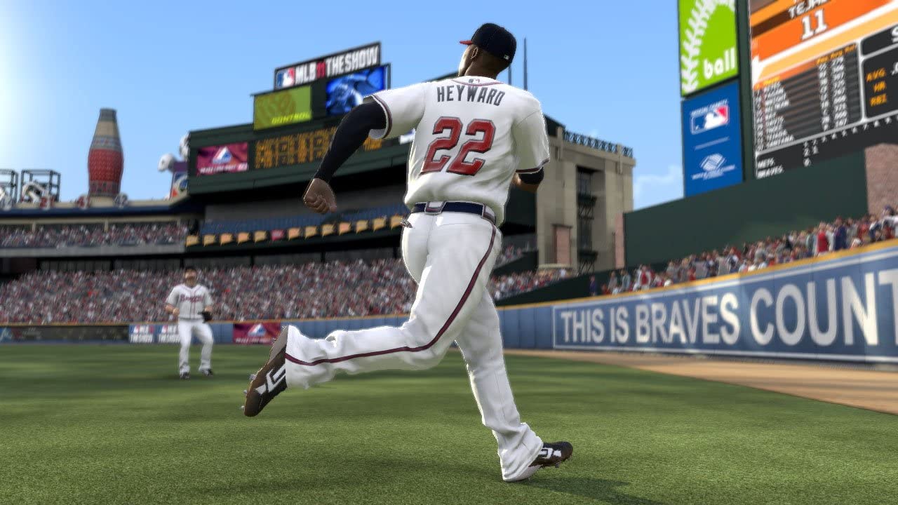 MLB 11 outfielder chasing the ball