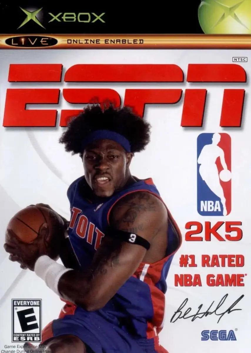 Ben Wallace on the NBA 2K5 cover.
