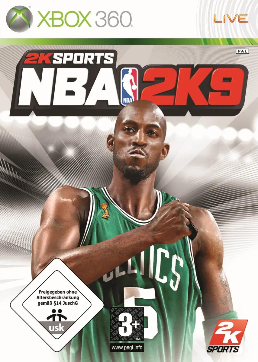 Kevin Garnett on the NBA 2K9 cover.