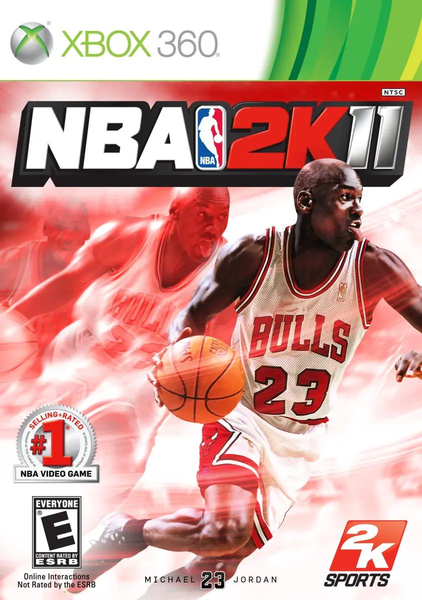 Michael Jordan on the cover of NBA 2K11.
