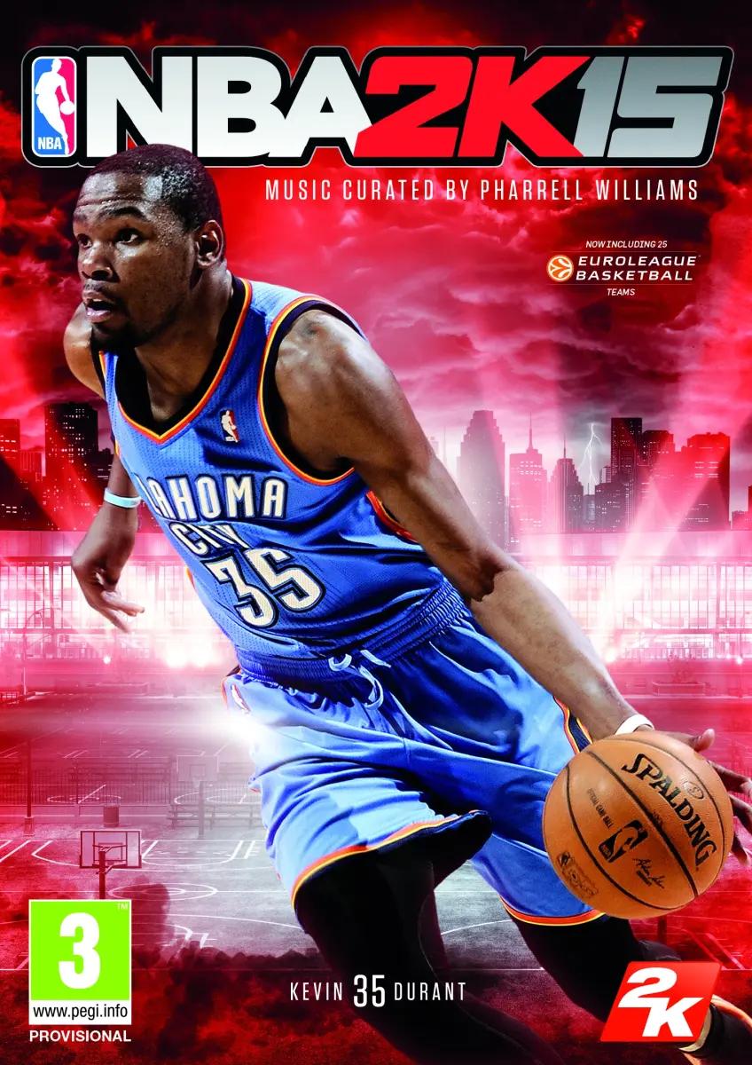 Kevin Durant on the NBA 2K15 cover.