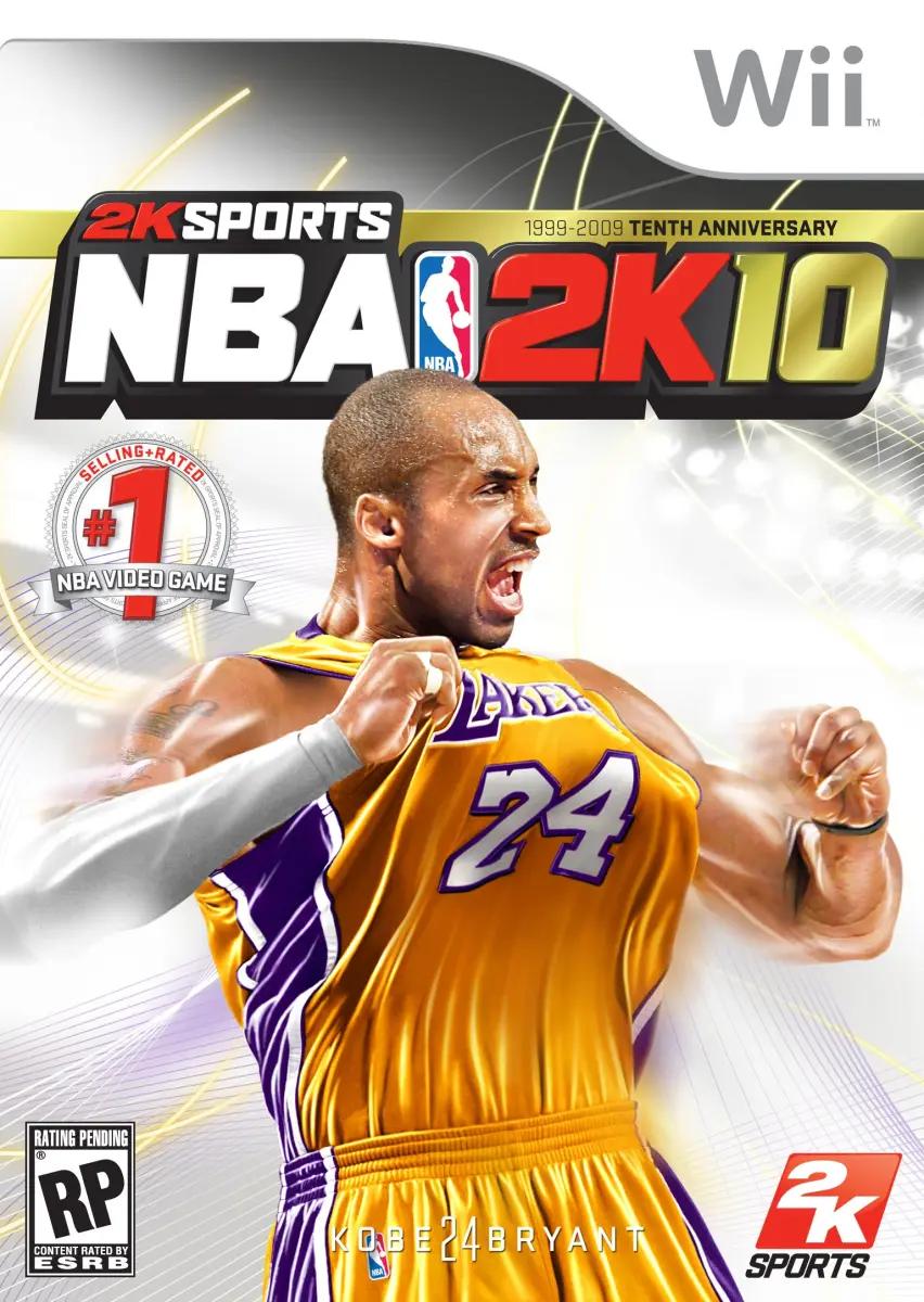 Kobe Bryant on the NBA 2K10 cover.