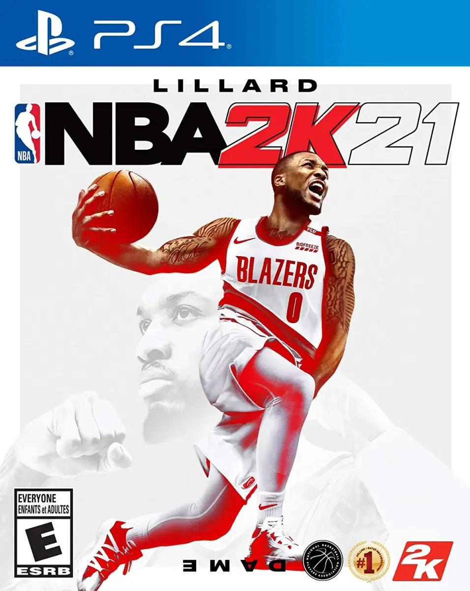Damian Lillard on the NBA 2K21 cover.