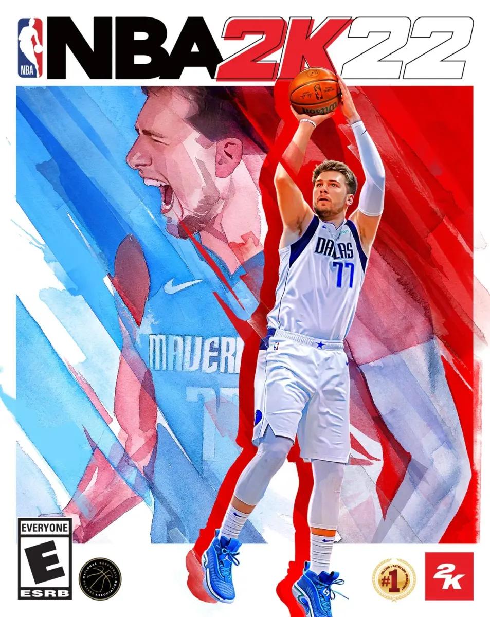Luka Doncic on the NBA 2K22 cover.