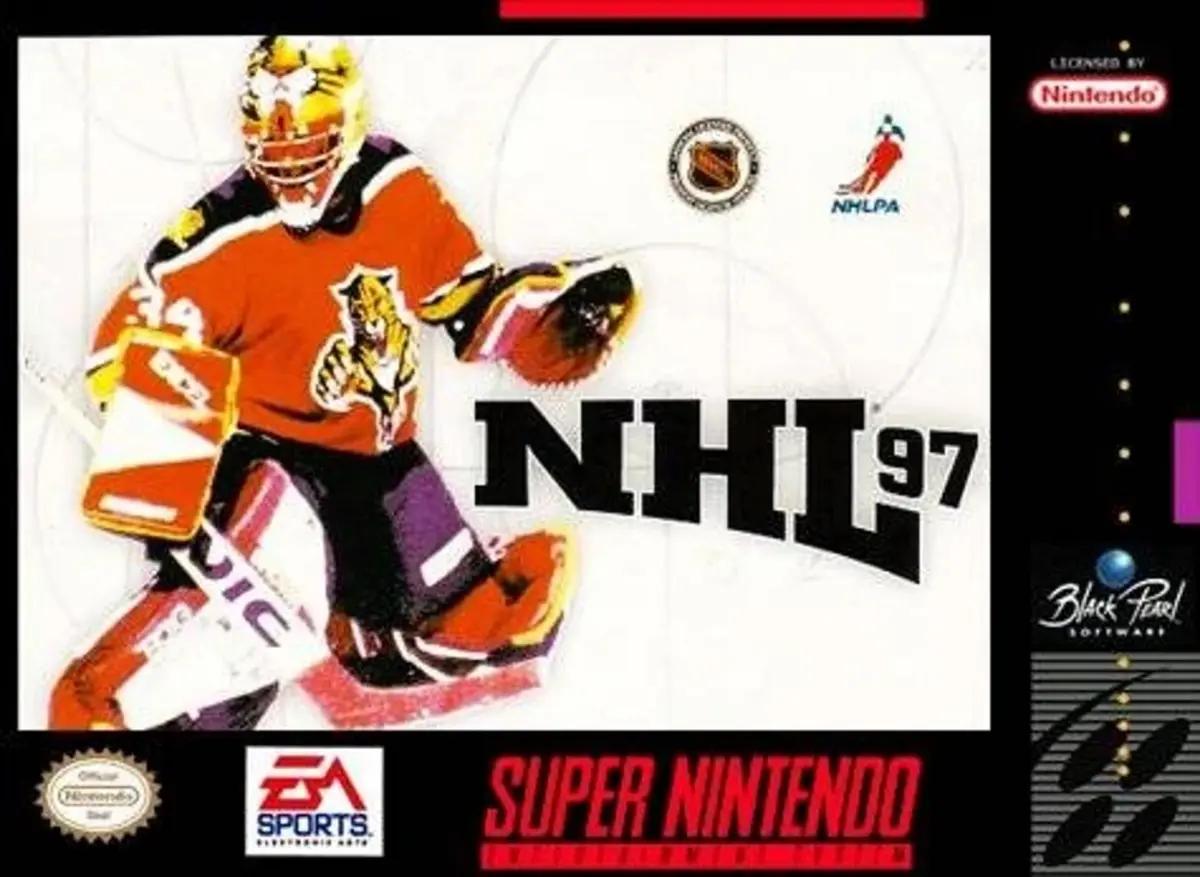 John Vanbiesbrouck on the NHL 97 cover.