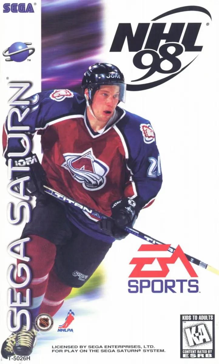 Peter Forsberg on the NHL 98 cover.