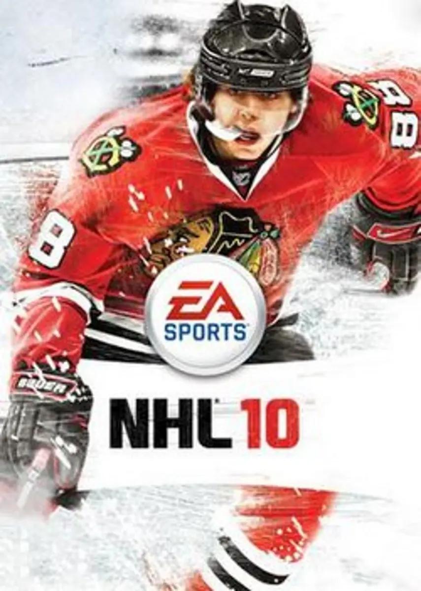 Patrick Kane on the NHL 2010 cover.