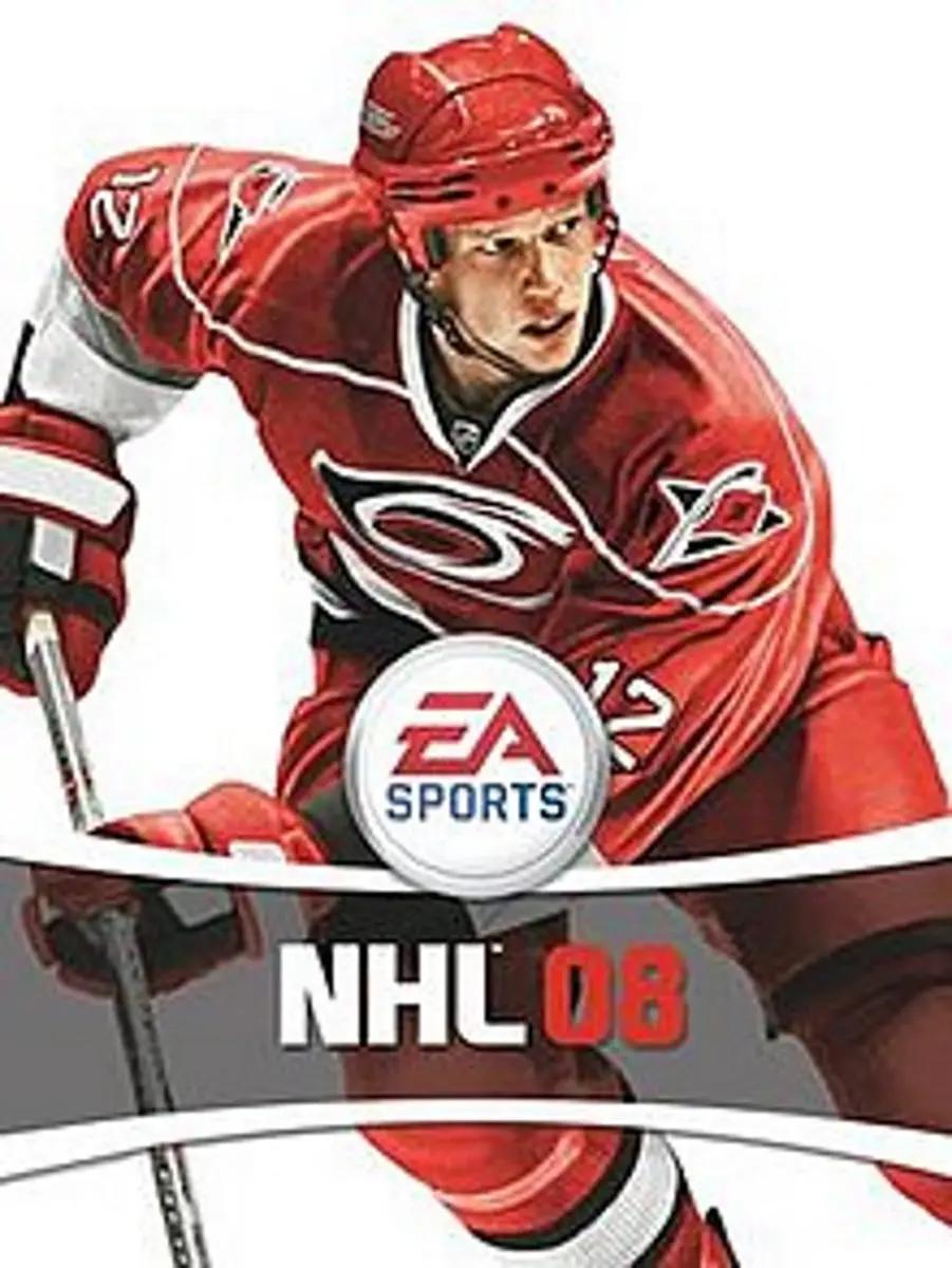 Eric Staal on the NHL 2008 cover.