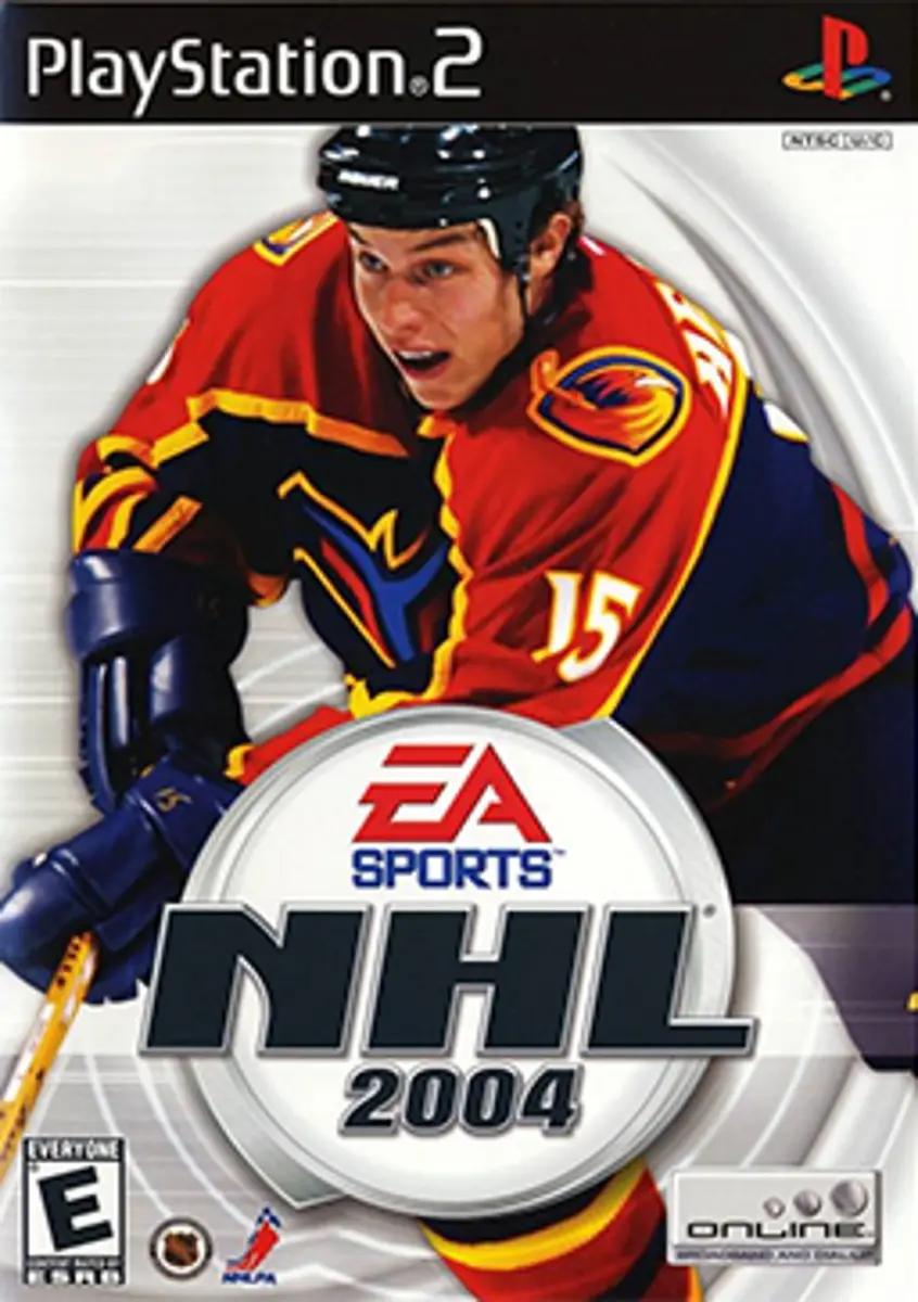 Dany Heatley on the NHL 2004 cover.