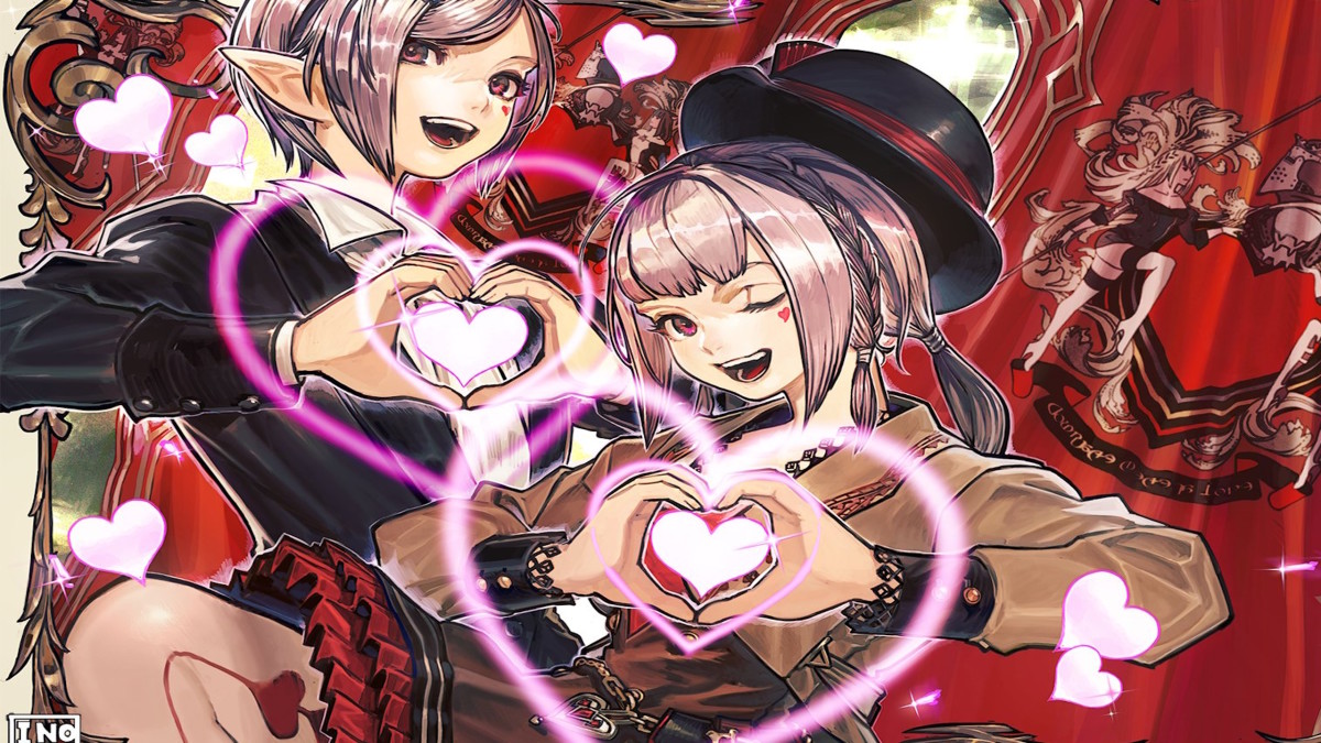 Final Fantasy 14's Valentione emissaries are performing the new heart emote