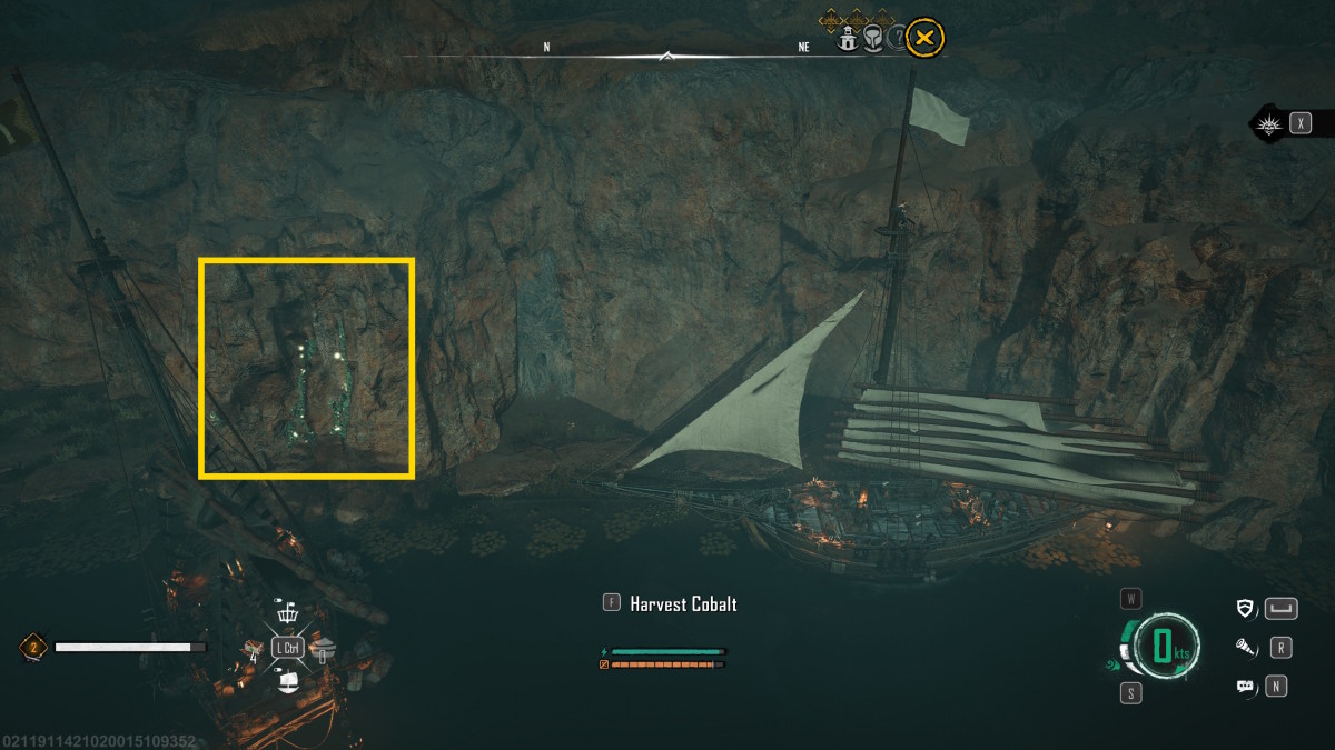 An image highlighting cobalt locations and how they look in Skull and Bones