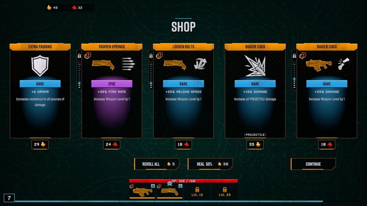 Deep Rock Galactic: Survivor shop screenshot.